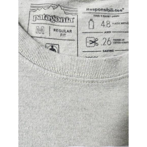 PATAGONIA Vintage Women's Short Sleeve Light Green Responsibili Tee in a Size M - Picture 5 of 5